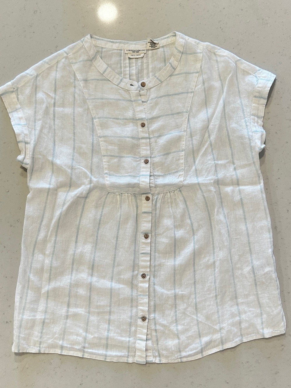 NEW Christian Siriano 100% Linen Oversized Sleeveless Top Beach Organic Easy
